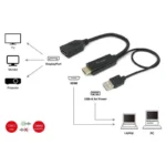 Adaptador EQUIP HDMI-DisplayPort M/F Preto - Image 3