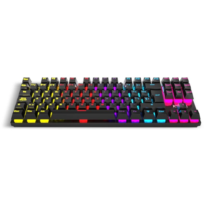 141-krom-kasic-tkl-rainbow-teclado-gaming-negro Teclado Krom Kasic TKL Rainbow Gaming Preto Layout ES - Image 1