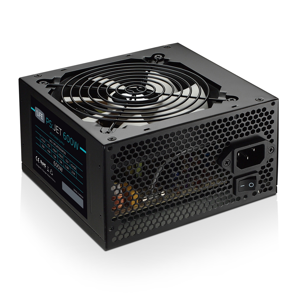 1IFEJET600W120 Fonte de Alimentação ATX 1Life ps:jet 600W - Image 1