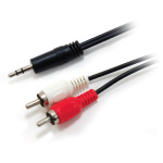 Cabo Áudio 3.5mm Male to 2 RCA Male, 2.5m