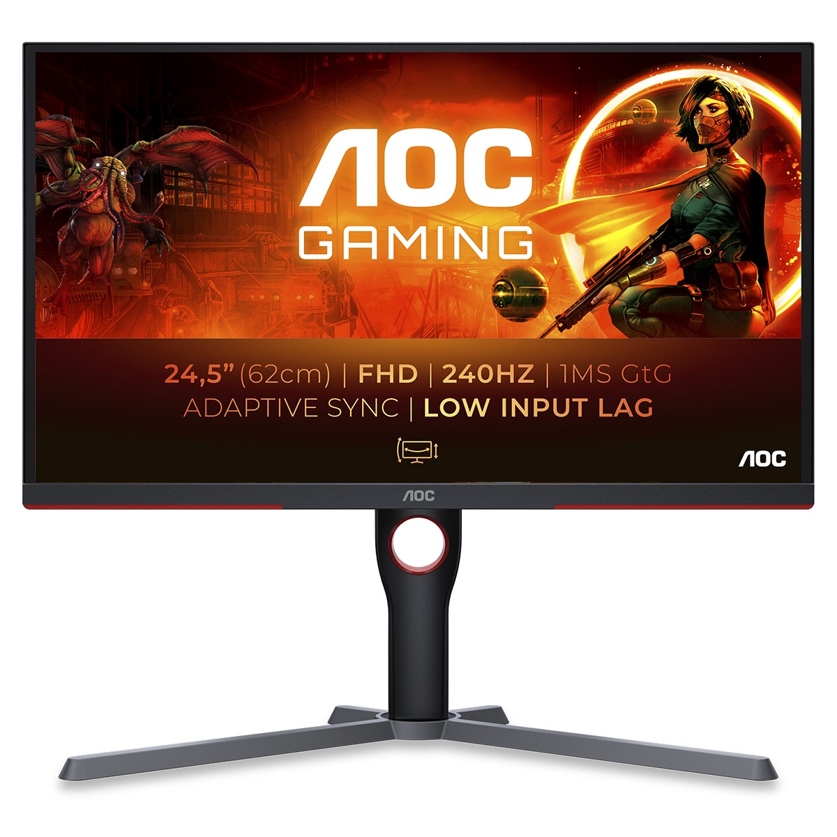 25G3ZM Monitor AOC 25G3ZM/BK VA 24.5" FHD 16:9 240Hz FreeSync - Image 1