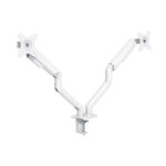 Suporte de Mesa Tooq Duplo Tilt e Giratório c/mola 17" a 32" Max. 9Kg Branco