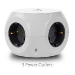 Régua Ewent EW3957 Cubical Power 3 Tomadas Schuko + 4 USB 3.4A Branco - Image 5