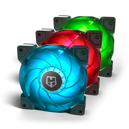 NXHUMMERHSYNC Ventoinha 120mm NOX Hummer H-SYNC RGB PWM (Pack 3) - Image 1