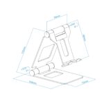 Suporte de Mesa Tooq Ajustável p/ Smartphone/Tablet Max. 10" Preto - Image 10
