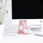 Suporte de Mesa Tooq Ajustável p/ Smartphone/Tablet Max. 10" Rosa - Image 5
