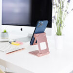 Suporte de Mesa Tooq Ajustável p/ Smartphone/Tablet Max. 10" Rosa - Image 2