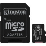 Cartão Memória Kingston Canvas Select Plus C10 A1 UHS-I microSDXC 512GB + Adaptador SD