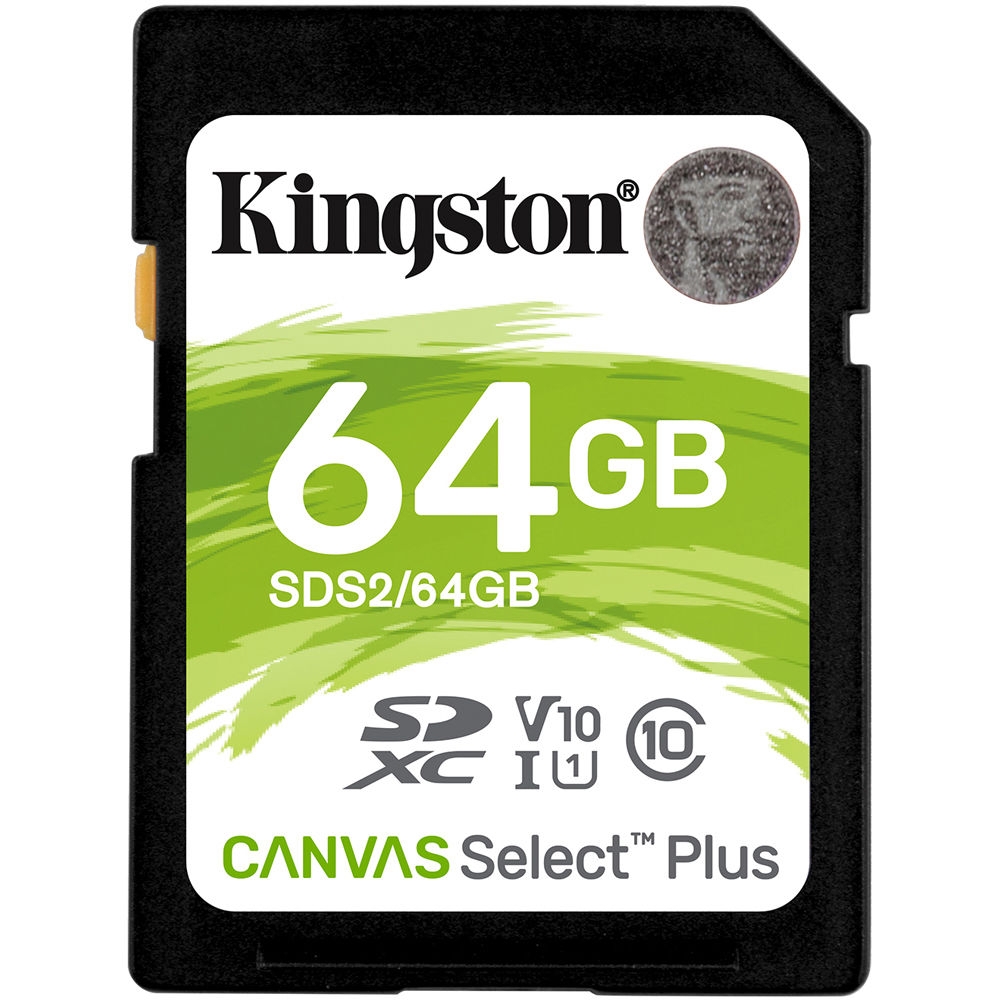 SDS264GB Cartão Memória Kingston Canvas Select Plus C10 U1 UHS-I SDXC 64GB - Image 1