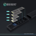 Caixa Externa SSD Tooq M.2 NGFF/NVMe SSD - USB 3.1 Gen 2 Preto - Image 3