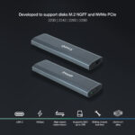 Caixa SSD Tooq M.2 NGFF/NVMe SSD - USB 3.1 Gen 2 Cinza - Image 2