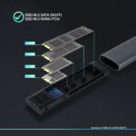 Caixa SSD Tooq M.2 NGFF/NVMe SSD - USB 3.1 Gen 2 Cinza - Image 3