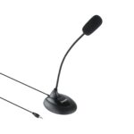 Microfone Tooq multimédia flexível - Conexão jack 3,5mm 2M Preto