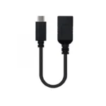 Cabo USB 3.1 OTG Nanocable Tipo USB-C/M-A/F 15CM Preto