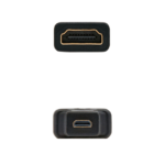 Ficha Adaptadora Nanocable HDMI Fêmea - Micro HDMI Macho - Image 2