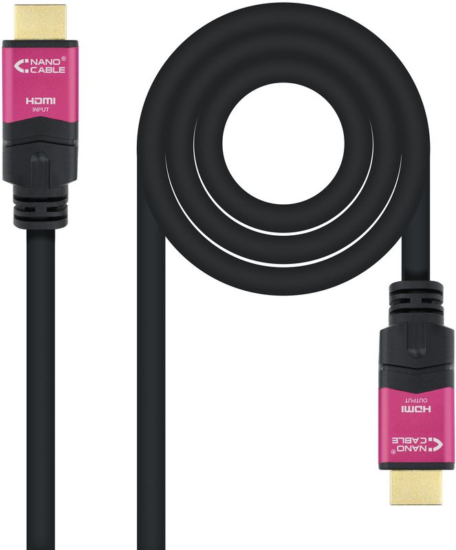 10.15.3720 Cabo HDMI V2.0 4K@60Hz 18Gbps Nanocable A/M-A/M 20 M Preto - Image 1