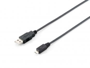 11066821 12231658 5160 Cabo EQUIP USB 2.0 Cable A/M para Micro B Preto 1 M - Image 1