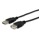 Cabo de Extensão EQUIP USB 2.0 Tipo A M-F 5,0m Preto