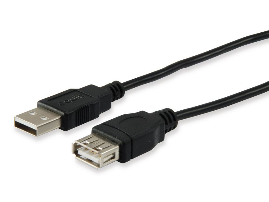 128852 Cabo de Extensão EQUIP USB 2.0 Tipo A M-F 5,0m Preto - Image 1