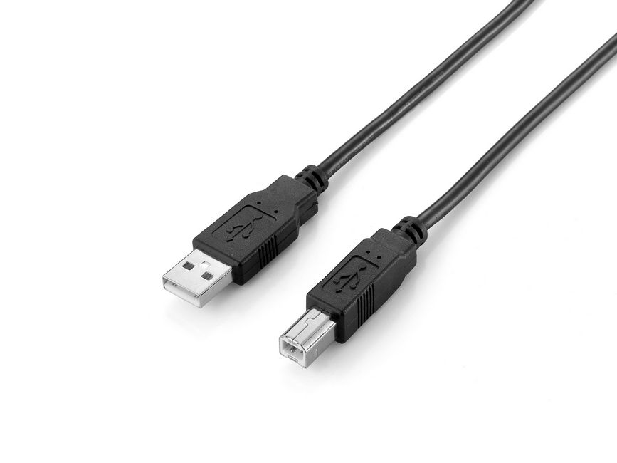 128862 Cabo EQUIP USB 2.0 Tipo A para Tipo B 5,0m Preto - Image 1