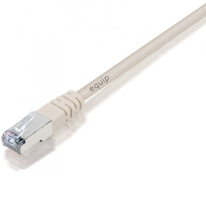605502 Cabo de Rede EQUIP RJ45 S/FTP HF Cat.6 Cinza 3m - Image 1