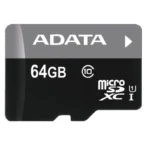 Cartão de Memória MICRO SDHC 64GB ADATA U1 CLASS 10 c/ Adaptador SD
