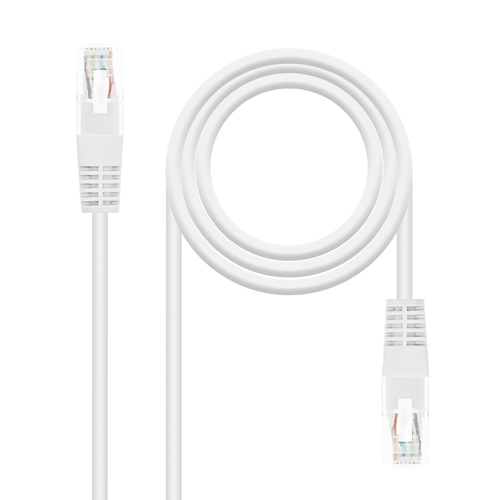 Cabo de Rede Nanocable RJ45 UTP CAT.5E AWG24 2 M Branco Cabo de Rede Nanocable RJ45 UTP CAT.5E AWG24 2 M Branco - Image 1