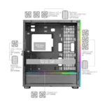 Caixa E-ATX Mars Gaming MC-ULTRA XXL ARGB Vidro Temperado Branca - Image 5
