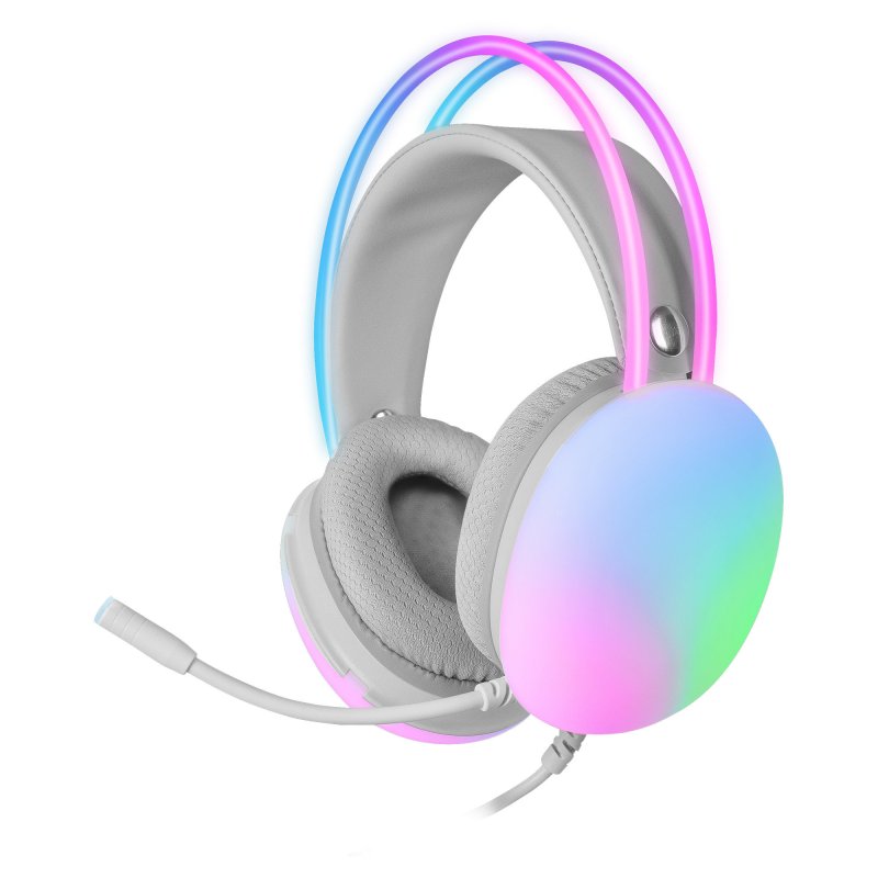MHGLOW_3 Headset Mars Gaming MH-GLOW Full Chroma 360 RGB Branco - Image 1