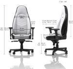 Cadeira noblechairs ICON PU Leather Branco / Preto - Image 4