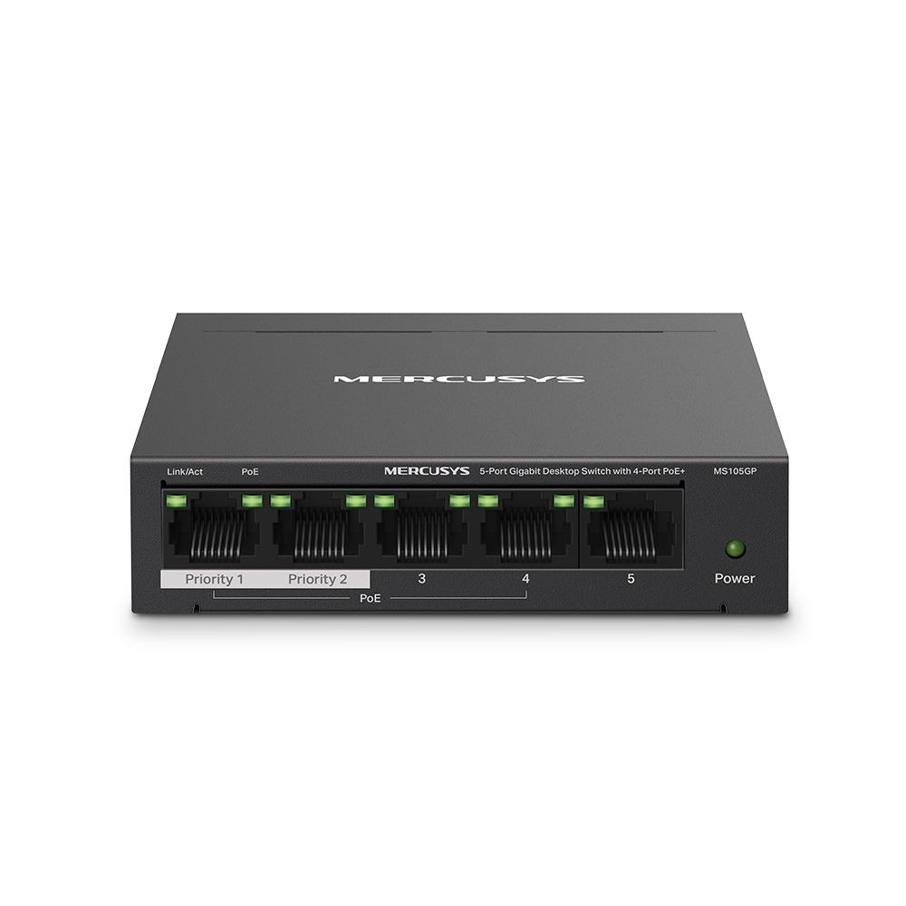 Switch Mercusys MS105GP 5 Portas Gigabit UnManaged PoE+ Switch Mercusys MS105GP 5 Portas Gigabit UnManaged PoE+ - Image 1