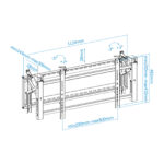 Suporte de ecrã Tooq Videowall 54"-70" Preto - Image 9
