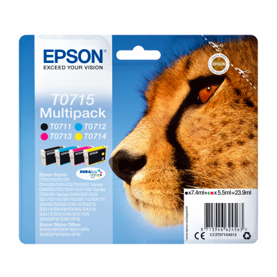 C13t07154022 Tinteiro Epson Original Multipack 4 Cores T0715 DURABrite Ultra - Image 1