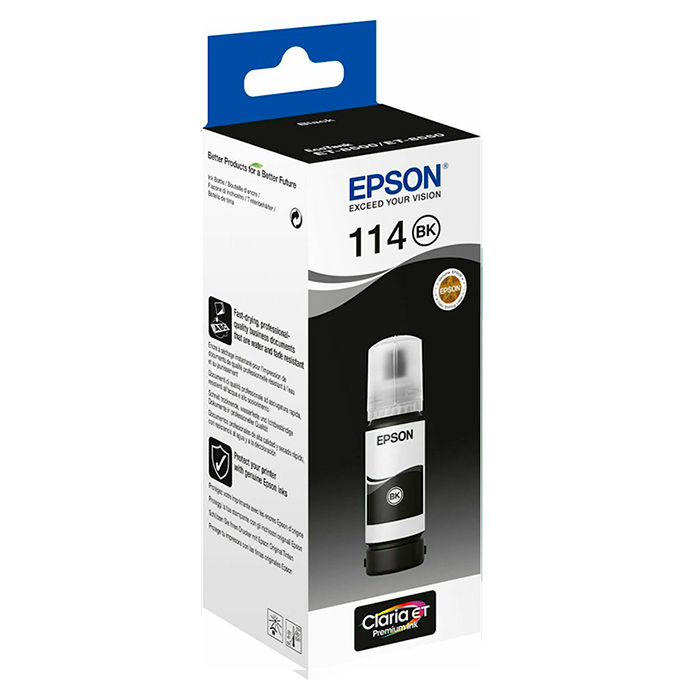 C13t07a140 Tinteiro Epson Original 114 EcoTank Pigment Black Ink Bottle - Image 1
