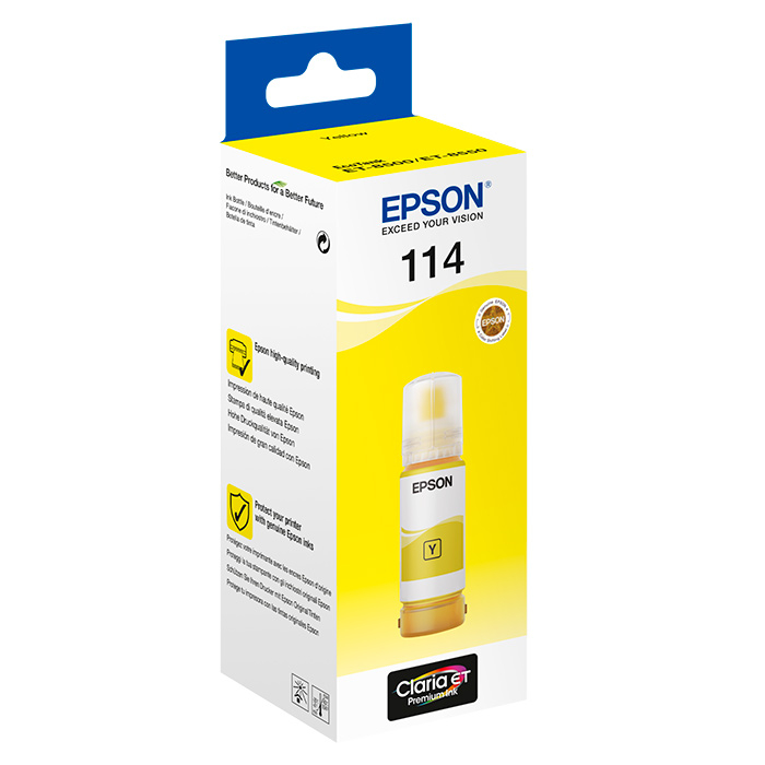 C13t07b440 Tinteiro Epson Original 114 EcoTank Yellow Ink Bottle - Image 1