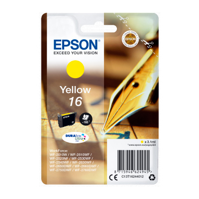 C13t16244022 Tinteiro Epson Original 16 DURABrite Ultra Amarelo - Image 1