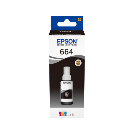 C13t664140 Tinteiro Epson 664 Ecotank Preto Ink bottle (70ml) - Image 1