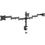 Suporte de Mesa Tooq Triplo Tilt e Giratório 13' a 27' Max. 8kg/Monitor Preto