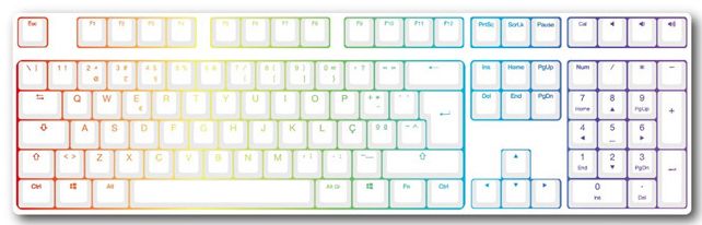 Dksa109-espdwnno2 Conjunto de 109 Teclas Ducky PBT Doubleshot Branco (ES) - Image 1
