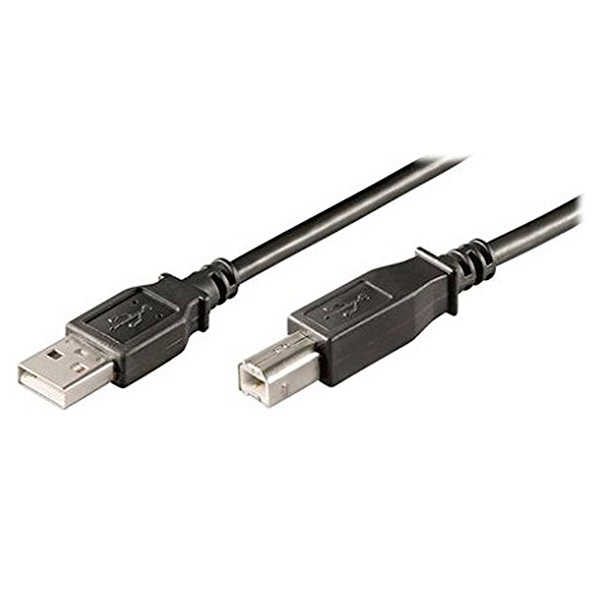 Ec1004 Cabo Ewent EC1004 USB 2.0 Type A Macho > Type B Macho 1.8m Preto - Image 1