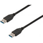 Cabo Ewent EC1022 USB 3.0 Type A Macho > Type A Macho 1.8m Preto