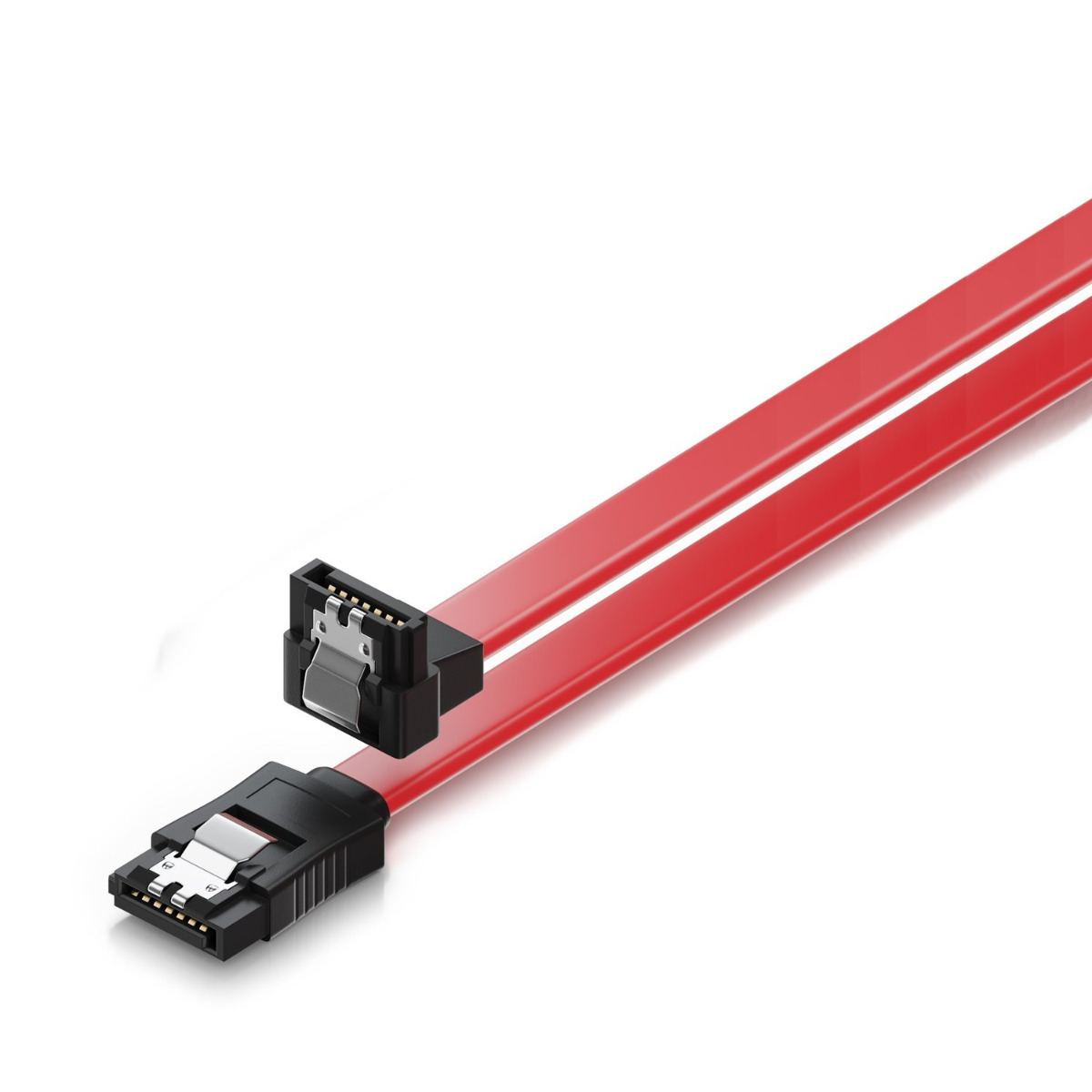 Ec1513 Cabo SATA III Ewent EC1513 Com Ângulo Reto 90º 0.3m Vermelho - Image 1