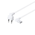 Cabo de Alimentação Ewent EC1918 2 Pinos (CEE 7/16) 90° 1.8m Branco