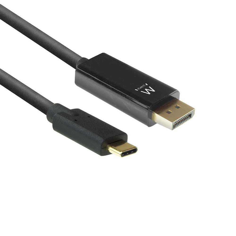 Ew9826 Cabo Conversão Ewent USB-C para DisplayPort 4K/60Hz 2m Preto - Image 1