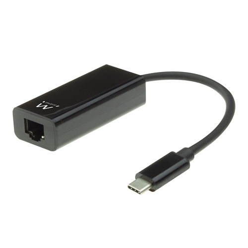 Ew9828 Adaptador de Rede Type-C p/ RJ45 Gigabit Ewent Preto - Image 1