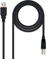 Cabo USB 2.0 Nanocable USB-A/M > USB-B/M 1 M Preto