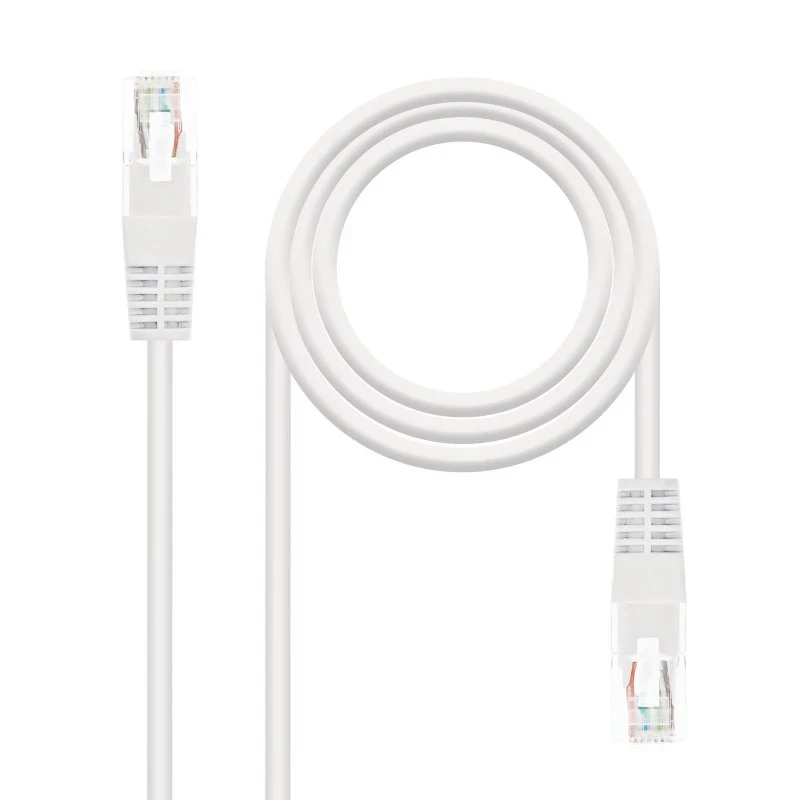 10.20.0105 Cabo de Rede Nanocable RJ45 UTP CAT.5E AWG24 5m Branco - Image 1