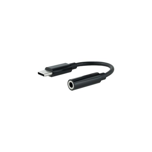 10.24.1205 Nanocable cabo de áudio 0,11 m 3.5 mm USB Type-C Preto - Image 1