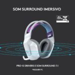 Headset Logitech G733 Lightspeed Wireless RGB Gaming Branco - Image 7