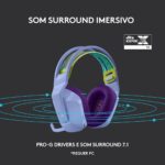 Headset Logitech G733 Lightspeed Wireless RGB Gaming Lilás - Image 7